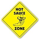 HOT SAUCE ZONE Sign Decal new chili peppers wings food red killer pepper jalapeno