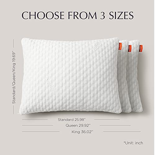 Sleemon Cooling Gel Memory Foam Adjustable Pillows Removable Organic Bamboo Cover Relieve Neck