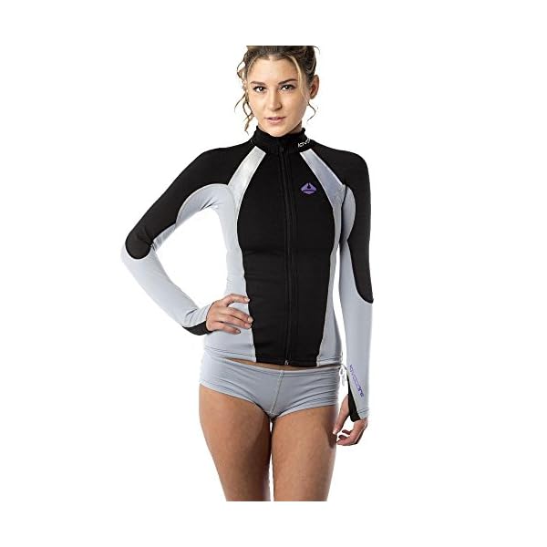 New-Womens-LavaCore-Elite-Stand-Up-Paddleboard-SUP-Jacket-Grey-Size-X-Small-for-Scuba-Diving-Surfing-Kayaking-Rafting-Paddling