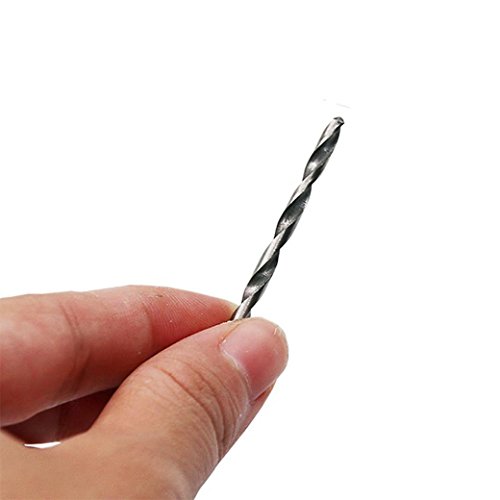 Tsmile 19 Pcs HSS High Speed Steel Diamond Drill Bit Set Coated Twist 1.5mm-10mm (Silver)