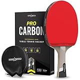 PRO SPIN Elite Series Pro Carbon Ping Pong Paddle | Performance-Level Table Tennis Racket with Carbon Fiber Technology, Bonus Premium Rubber Protector | Professional Table Tennis Paddle