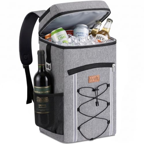 Lifewit Backpack Cooler 23L, Portable Thermal Bag, Waterproof Backpacks Thermal Food Carrier for Beach, Picnic, Camping, Travel, Work, Hiking, Grey