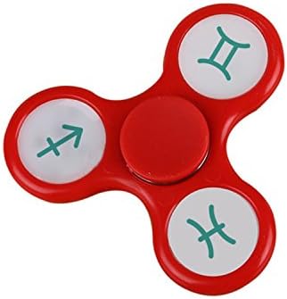 Aknoer Thame Finger Spinner EDC Stress Relieve Fidget Hand Spinner Toy LED Lighting Colors Desk Finger Toys Red
