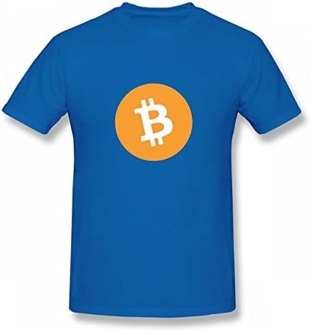 MNXBEST Bitcoin Logo Base Tshirt Printed Cotton T-Shirts Tops Logo Authentic Men Tee Royal Blue