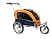 Booyah Medium Dog Stroller & Pet Bike Trailer with Suspension - Orange