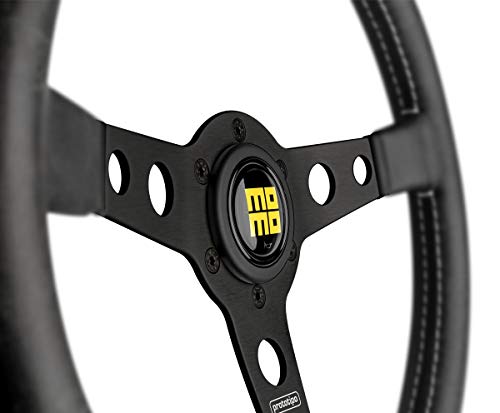 Momo PRH35BK2B Steering Wheel (Prototype Heritage Leather Black) (Certified Refurbished)