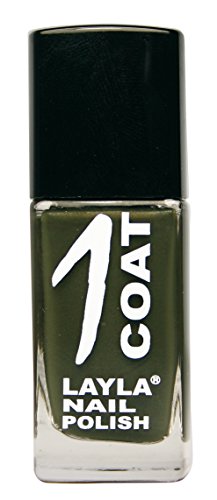Layla Cosmetics 1 Coat Nagellack, vert noir, 1er pack (1 x 0.017 L)