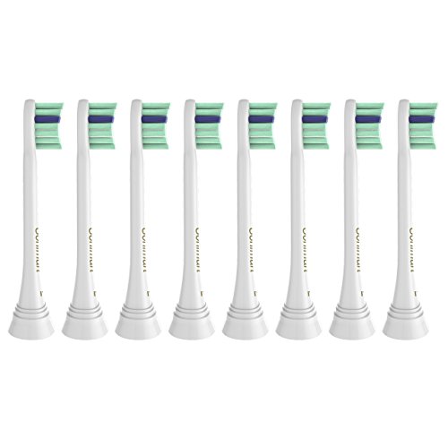 Sonimart Compact Replacement Toothbrush Heads for Philips Sonicare ProResults HX6023, 8 pack, fits Essence+, Plaque Control, Gum Health, DiamondClean, FlexCare, HealthyWhite and EasyClean