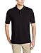 Amazon Essentials Men's Regular-Fit Cotton Pique Polo Shirt (Available in Big & Tall), Black, Small