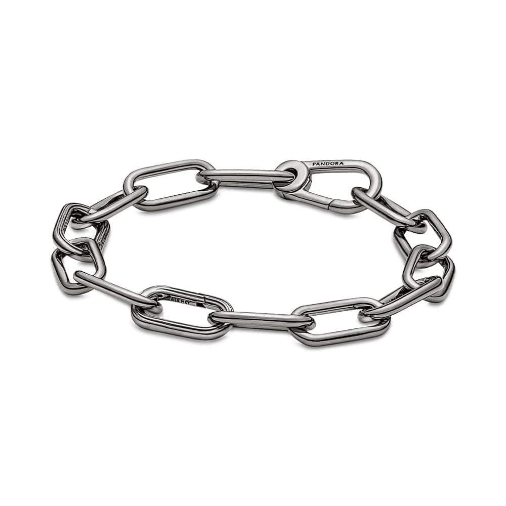 PANDORA ME Link Chain Bracelet In Ruthenium-Plated For Medallion Charms, Size 23, No Box