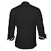 10oz apparel Long Sleeve Black Chef Coat with White Piping M