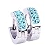 BodyJ4You Hoop Earrings Huggie Earrings CZ Inlaid Pave Aqua Crystal