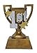 Decade Awards 1st, 2nd or 3rd Place 3D Gold Cup Trophy - Custom Engraved Cup Award - Engraved Plate on Request (3 Sizes)