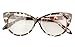 BEISON Vintage Cateye Optical Eyeglasses Frame Plain Glasses Clear Lens (Leopard, 54mm)