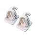 RFORPLY Self Adhesive Round Rod Bracket, 2 Pcs Drapery Hook Holders Fixings Rod Holder No Drill Curtain Rod Brackets, Towel Rod Hooks for Home Kitchen Bathroom and Hotel Use