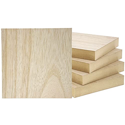 Unfinished MDF Wood Squares for Arts and Crafts, 1 Inch Thick (6x6 in, 4 Pack) Pricepulse
