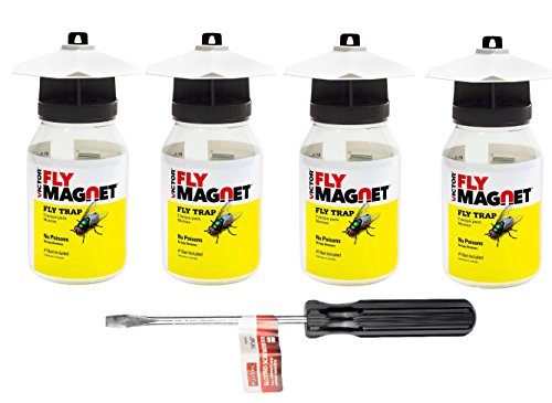 Victor M380 Fly Magnet Reusable Trap With Bait (1 Quart -4 Pack BUNDLE) Victor M380 Fly Magnet Reusable Trap With Bait (1 Quart -4 Pack BUNDLE)