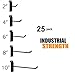 Only Hangers Commercial Grade Slatwall Hooks - Combo Pack of 25 Assorted Size Peg Hooks for Slatwall - (5) of Each 2