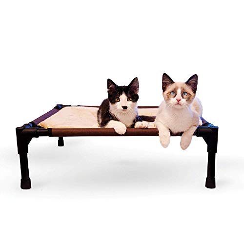K&H PET PRODUCTS Comfy Pet Cot Elevated Pet Bed Small Chocolate/Tan 17