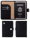 Zoppen Unisex RFID Blocking Travel Passport Holder Id Card Cover