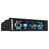 Kingwin FPX-007 Performance 5.25" Touchscreen LCD Fan Controller Cooling with Liquid Crystal Display Module. Features Temperature Monitor, RPM Display, and Fan Fail Alarm
