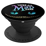 PopSockets: Cheshire Cat - We're All Mad Here - PopSockets Grip and Stand for Phones and Tablets