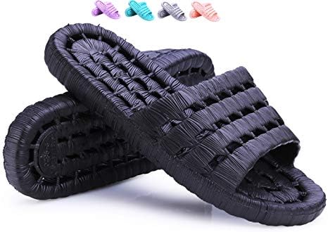 Zertu Slippers Men's and Women's Summer Bathroom Sandals Non-Slip Soft Bottom Shower House Slippers for Men and Women