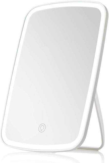 Amazon Com Makeup Mirror Touch Screen Vanity Mirror With Led Brightness Adjustable Portable Usb Rechargeable Portable Desk Vanity Mirror With Stand Cosmetic Mirror Square Sports Outdoors