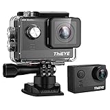 ThiEYE T5e Wifi Sport Camera,Ultra 4K HD16MP Sony Sensor/Ambarella Chipset Action Video Cam Compatible with External Mic,197FT Waterproof,170 Wide Angle,App Control