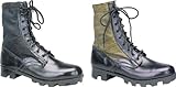 Black Panama Sole Military Leather Jungle Boots 5081