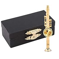 Brooches for Women,Mini Clarinet Musical Instrument Shaped Brooch pin Gold Plating for Women Fashion Designer,Wedding,Gift,Dresses Pendant with Gift Box