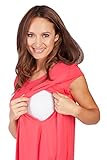 Savi Mom Nursing Pocket T-Shirt with Easy Openings Medium Coral