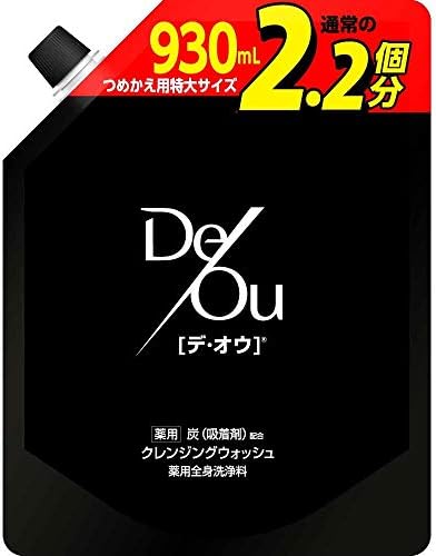 De Ou (Quasi-Drug) Medicated Cleansing Thoroughly Cleaning Body Wash Refill, Extra Large, Body Soap, 32.0 fl oz (930 ml)