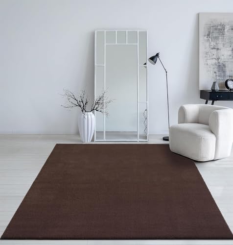 Mia´s Teppiche Taos – kuscheliger Kurzflor Teppich in Felloptik, super Soft & waschbar bis 30°C, mit Anti-Rutsch-Unterseite, Wohnzimmer & Schlafzimmer