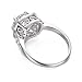 Yoursfs Crystal Cocktail Ring Ladies 18ct White Gold Plated Engagement Rings for Women (Clear, 8)