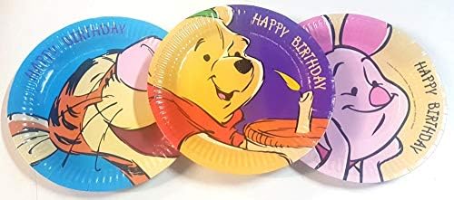 Winnie The Pooh Happy Birthday Paper Plates 18cm (Pack of 8)