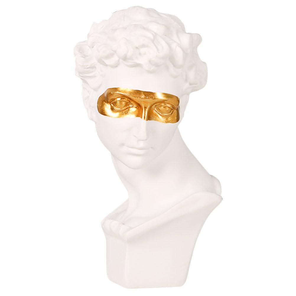 Amosfun Figure Statue Roman Statue Vintage Decor for Home Gold Decor Home ation Light House ations for Gold Tabletop Resin Model Classic Desktop