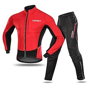 Lixada fietsjack voor heren, waterdicht, thermisch ademend, fietskleding, set met lange mouwen, waterdicht MTB…