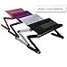Furinno A6-Pink Ergonomics Aluminum Vented Adjustable Laptop Portable Bed Tray, Pink