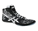 Asics Men's Snapdown Wide Wrestling Shoe, Black/Silver, 8 W US