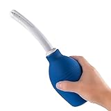 Douche And Enema Flush Bulb, Flex Tip Cleaning Bulb, Portable Insert Vaginal Douche ,Medical-Grade Deluxe Home Enema for Anal or Vaginal Douching Aids in Hygiene 10oz (Blue)