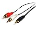 StarTech.com MU1MMRCA 1-Feet Stereo Audio Cable - 3.5mm Male to 2x RCA Male