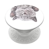 PopSockets PopGrip: Swappable Grip for Phones & Tablets - Cat Nap