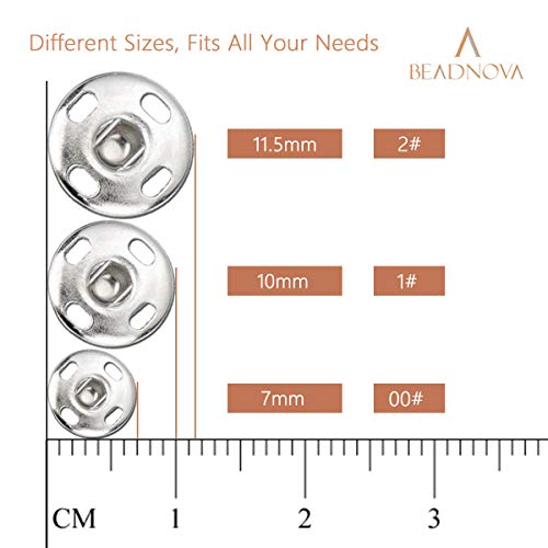 BEADNOVA Snaps Buttons for Sewing Leather Snaps Button Press Sewing