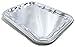 MARO MEGASTORE (Pack of 4 16.1-Inch x 12.2-Inch Oblong Rectangular Trim Victoria Floral Engraved Catering Chrome Plated Serving Plate Mirror Food Candle Deco Art Tray Platter Party(Medium) T227-4pk