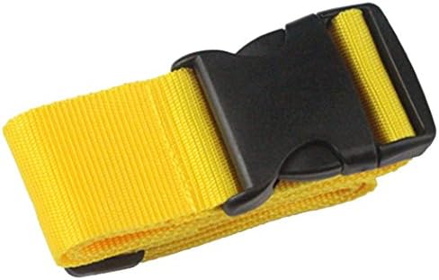 YWSiwa Adjustable Suitcase Luggage Straps Travel Buckle Baggage Tie Down Belt Lock (Yellow)