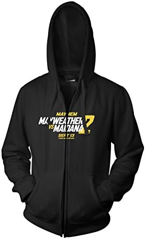 Mayhem Mayweather vs. Maidana 2 Official Unisex Zip Hoodie Black XXL