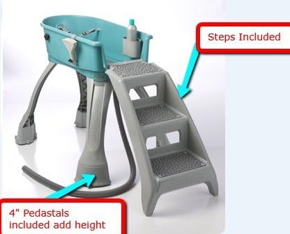 Booster Bath Combo- Size Large - Includes Booster Step and 4" Pedastal