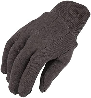 PSBM 24 Pairs Brown Jersey Gloves for Women, Small Size