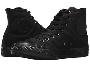 Image of Converse Unisex Chuck Taylor All Star Hi Black Monochrome M3310 (5 Men = 7 Women, Black Monochrome)